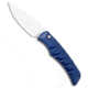 Piranha Piranha Paradox Automatic Knife Blue Aluminum 3.1" Mirror P-24B, Blue, 154CM, adult, BHQ-208171