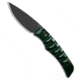 Piranha Piranha Paradox Automatic Knife Green Aluminum 3.1" Black P-24GT, Green, 154CM, adult, BHQ-208181