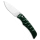Piranha Piranha Paradox Automatic Knife Green Aluminum 3.1" Mirror Serrated P-24GS, Green, 154CM, adult, BHQ-208180
