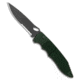 Piranha Piranha Predator Green Tactical Automatic Knife 4.1" Black Serr, Green, CPM S30V, adult, BHQ-12748