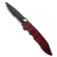 Piranha Piranha Predator Red Tactical Automatic Knife 4.1" Black Serr, Red, CPM S30V, adult, BHQ-12750