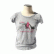 Pistols and Pumps Bella Burnout Graphic T-Shirt w/ Logo, Heather Grey, Large 92358