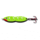PK Lures Flutter Fish Spoon 1/4 oz., Lime Green White Tiger Glow, FF1LGW