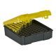 Plano Handgun Ammo Case with Hinged Cover, .38 Special, 100 count, Dark Gray/Transparent Amber, PMC122500