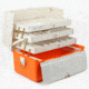 Plano XL Front Access 3 Tray Box - Orange &amp; White 747-004