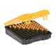 Plano Handgun Ammo Case with Hinged Cover, 9mm, 100 count, Dark Gray/Transparent Amber, PMC122400