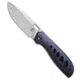 Poikilo Blade Poikilo Blade Gecko Midtech 4 Flipper Knife Zirconium 3.25" Satin, Blue/Gray/Purple, M398, adult, BHQ-218736