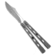 Poikilo Blade Poikilo Blade PM1 Dao Balisong Butterfly Knife Dark SW Ti Zirc Spacers 4.5&quot; SW, Gray, Bohler M390, adult, BHQ-208817