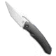 Poikilo Blade Poikilo Blade Tero Frame Lock Knife DLC Titanium 3.4&quot; Satin, Black, Bohler M398, adult, BHQ-208802