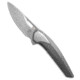 Poikilo Blade Poikilo Blade VK Zame Flipper Knife Gray Titanium 3.5" Pearlescent Stonewash, Gray, M398, adult, BHQ-218739