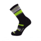 Point 6 Active Band Light Crew  Men's Socks, Black/Super Lime, Large 2722-276-07