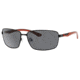 Polaroid X 4413/S Single Vision Prescription Sunglasses X4413S-00A2-1T-6314 - Frame Color Black Red, Lens Diameter 63 mm