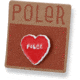 Poler Furry Heart Enamel Pin, Zissou Red, One Size, 211ACU8403-Zissou Red-O/S
