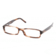 Polo PH2024 SV Prescription Eyeglasses - Brown Striped Demo Lens Frame / 50 mm Prescription Lenses, 5147-5016
