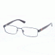 Polo PH1144 Progressive Prescription Eyeglasses 9264-52 - Semi Shiny Dark Blue Frame