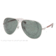 Polo PH3075 Single Vision Prescription Sunglasses PH3075-92199A-62 - Lens Diameter 62 mm, Frame Color Shiny Silver