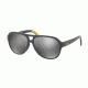 Polo PH4123 Single Vision Prescription Sunglasses PH4123-56286G-58 - Lens Diameter 58 mm, Frame Color Matte Grey Yellow Rubber