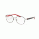 Polo PP8038 Eyeglass Frames 3217-45 - Satin Silver Black/black Red Frame