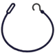 Polyflex Polycord End Loop Poly Cord 30in, 30inch, PC30LE-BK