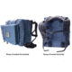 PortaBrace BK-3BLC Large Modular Backpack with Standard Straps and 2-Pocket Module - Blue