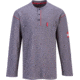 Portwest Bizflame FR Henley Neck T-Shirt, Gray, 3XL, FR02GRRXXXL