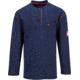 Portwest Bizflame FR Henley Neck T-Shirt, Navy, Medium, FR02NARM
