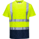 Portwest Hi-Vis 2-Tone T-Shirt, Yellow/Navy, Large, S378YNRL