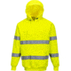 Portwest Hi-Vis Hooded Sweatshirt, Yellow, Large, B304YERL