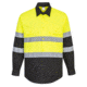 Portwest Hi-Vis Work Long Sleeve Shirt, Yellow/Black, Medium, E066YBRM