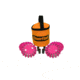 Powerflare PF-200 Softpack,  4 Safety Lights,Amber LED,Orange Bag,6 Batteries, Hot Pink Shell SP6O-A-HP