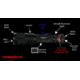 PowerTac Warrior Weapon Package LED Flashlight 650 Lumens, Black