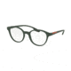 Prada ACTIVE PS01MV Eyeglass Frames UFI1O1-50 - Green Rubber