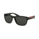 Prada ACTIVE PS01US Sunglasses DG05S0-59 - Black Rubber Frame, Grey Lenses