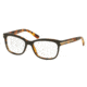 Prada ARROW PR10RV Single Vision Prescription Eyeglasses UBS1O1-53 - Top Brown / Havana Frame