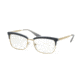 Prada CINEMA' PR08SV Single Vision Prescription Eyeglasses UEE1O1-53 - Opal Grey/azure/opal Grey Frame