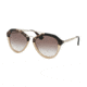Prada CINEMA' PR12QS Single Vision Prescription Sunglasses PR12QS-ROZ0A6-54 - Lens Diameter 54 mm, Frame Color Brown Havana Grad Brown