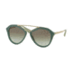 Prada CINEMA' PR12QS Single Vision Prescription Sunglasses PR12QS-TKQ4K1-54 - Lens Diameter 54 mm, Frame Color Opal Dark Green On Green