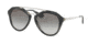 Prada CINEMA' PR12QS Single Vision Prescription Sunglasses PR12QS-USI0A7-54 - Lens Diameter 54 mm, Frame Color Striped Grey