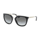 Prada CINEMA' PR13QS Single Vision Prescription Sunglasses PR13QS-1AB0A7-54 - Lens Diameter 54 mm, Frame Color Black