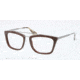 Prada CINEMA PR18QV Eyeglass Frames DHO1O1-51 - Dark Brown Frame