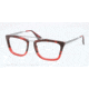 Prada CINEMA PR18QV Eyeglass Frames RO01O1-51 - Red Havana Grad Red Frame