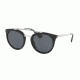 Prada CINEMA PR23SSF Single Vision Prescription Sunglasses, 52mm, Black, PR23SSF-1AB1A1-52-SV