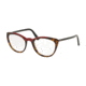 Prada CONCEPTUAL PR07VV Bifocal Prescription Eyeglasses, 51mm, Havana/Red, PR07VV-3201O1-51-BI