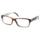 Prada Eyeglass Frames PR16MV EAP1O1-5316 - Top Striped Brown / Horn Frame