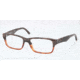 Prada Eyeglass Frames PR16MV QE11O1-55 - Mimetic Bronw/Brown Transp Frame