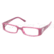 Prada Eyeglasses PR06LV with No-Line Progressive Rx Prescription Lenses 7WU1O1-5016 - Raspberry 