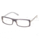 Prada Eyeglasses PR21LV with Rx Prescription Lenses 4BP1O1-5217 - Striped Gray 