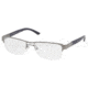 Prada Eyeglasses PR74LV with Rx Prescription Lenses 5AV1O1-5117 - Gunmetal 