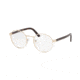 Prada HERITAGE PR52XV Prescription Eyeglasses, 49mm, Pale Gold, PR52XV-ZVN1O1-49-SV