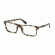 Prada JOURNAL PR02RV Progressive Prescription Eyeglasses TFG1O1-54 - Grey Havana/matte Green Frame